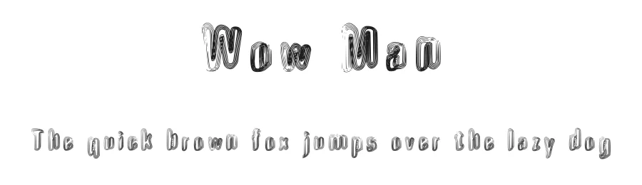 Wow Man — Display Font