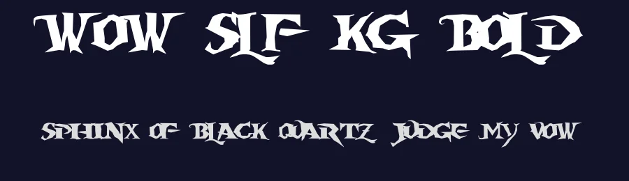 WoW SlF KG Bold by Blizzard / KG — Display Font — thumbnail 2