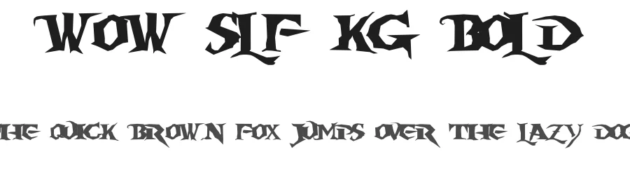 WoW SlF KG Bold by Blizzard / KG — Display Font