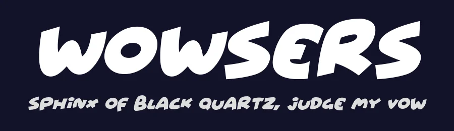 Wowsers — Display Font — thumbnail 2