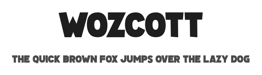 Wozcott by Allison James — Display Font
