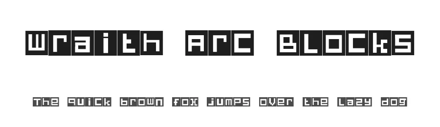 Wraith Arc Blocks — Display Font