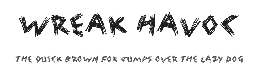 Wreak Havoc by Jonathan S. Harris — Display Font