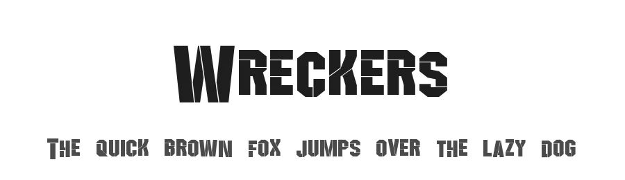 Wreckers by Neale Davidson — Display Font