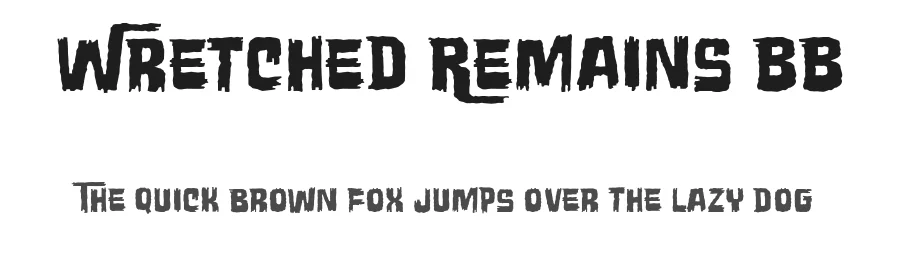Wretched Remains BB by Nate Piekos — Display Font