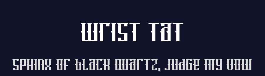 Wrist Tat — Display Font — thumbnail 2