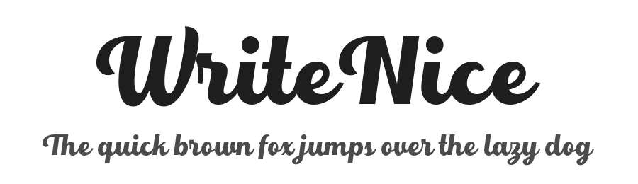 WriteNice by Kong Font — Display Font