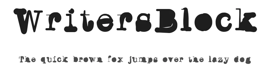 WritersBlock — Display Font