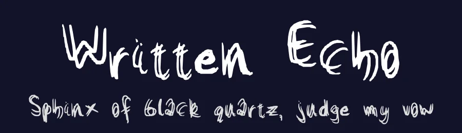 Written Echo — Display Font — thumbnail 2