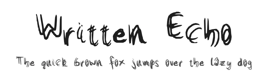 Written Echo — Display Font