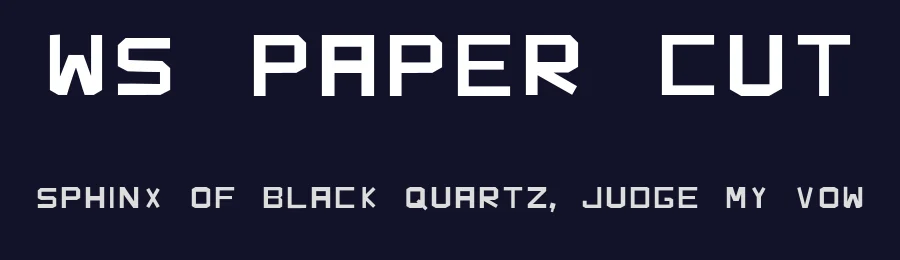 WS Paper Cut — Display Font — thumbnail 2