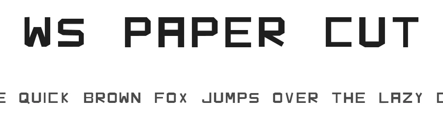 WS Paper Cut — Display Font