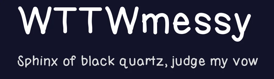 WTTWmessy — Display Font — thumbnail 2