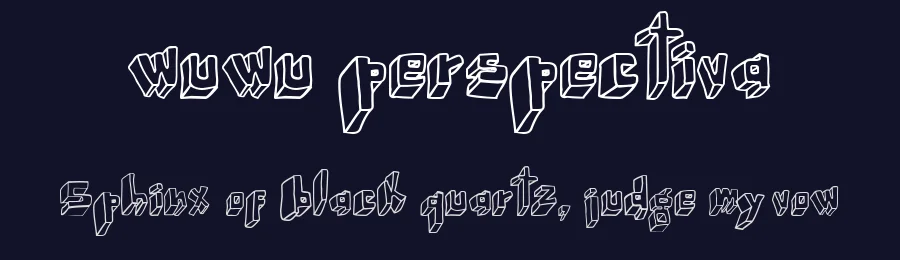wuwu perspectiva — Display Font — thumbnail 2