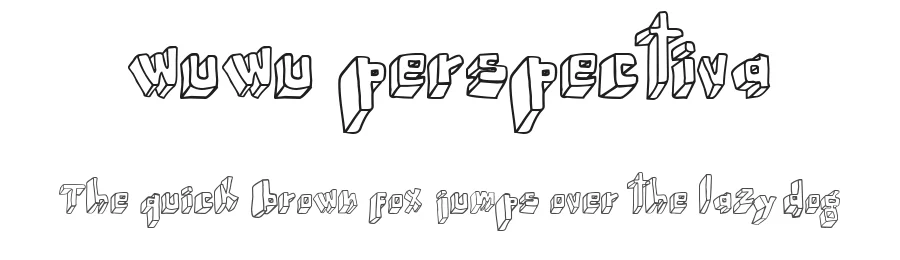 wuwu perspectiva — Display Font