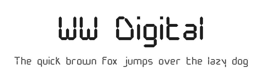 WW Digital by MJP WebWorks USA LLC — Display Font