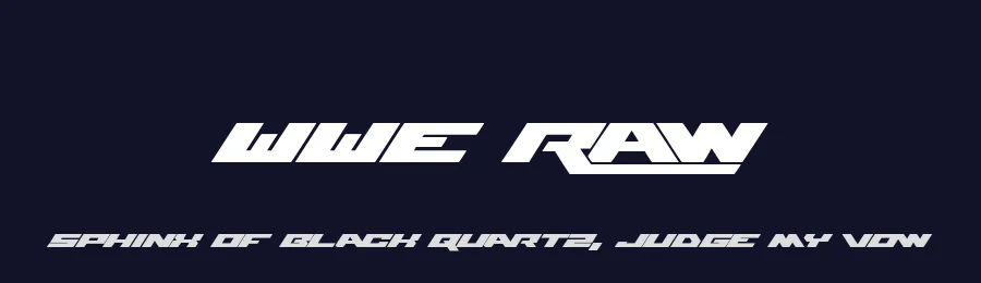 WWE Raw — Display Font — thumbnail 2