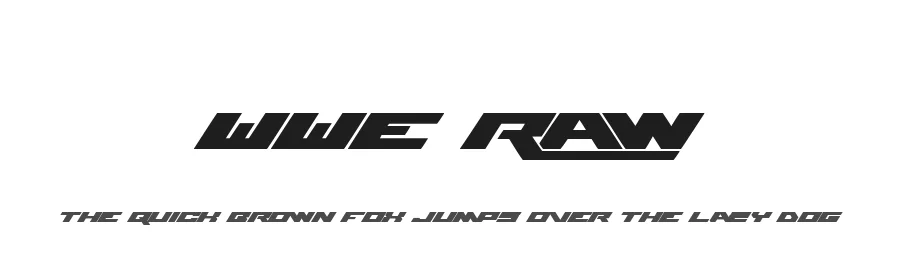 WWE Raw — Display Font