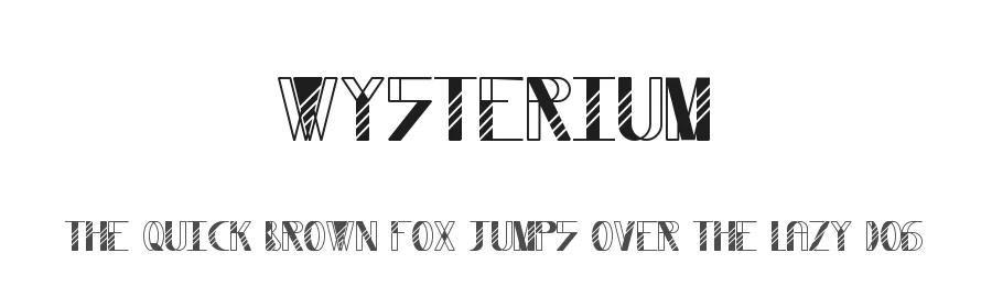 Wysterium by Max Infeld — Display Font