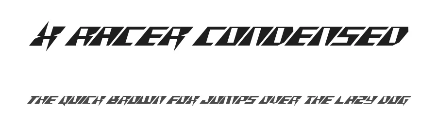 X Racer Condensed by Daniel Zadorozny — Display Font