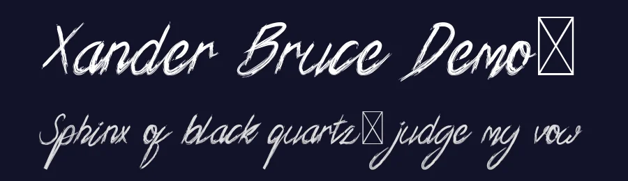 Xander Bruce Demo1 by Nouval & Suci Anita — Display Font — thumbnail 2