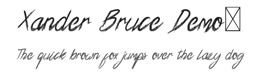 Xander Bruce Demo1 by Nouval & Suci Anita — Display Font