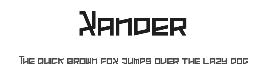 Xander — Display Font