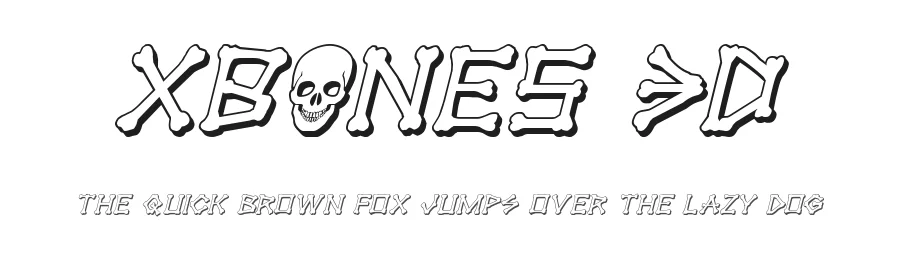 xBONES 3D by Daniel Zadorozny — Display Font