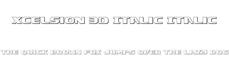 Xcelsion 3D Italic Italic by Daniel Zadorozny — Display Font