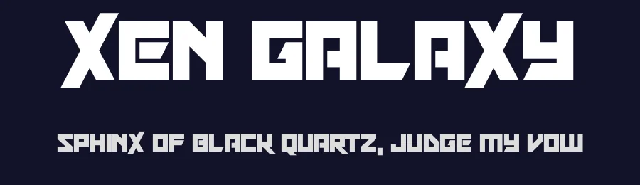 Xen Galaxy — Display Font — thumbnail 2