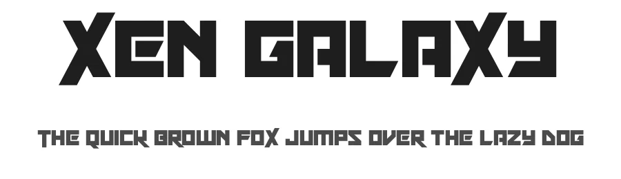 Xen Galaxy — Display Font