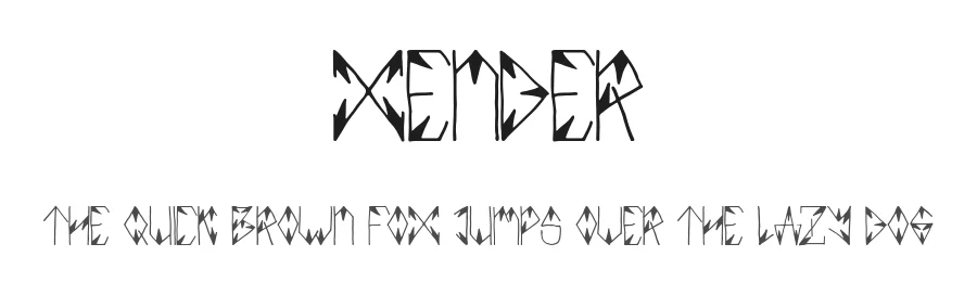 XENDER by Oziel89 Studio — Display Font