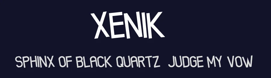 Xenik1 by Carlos Matteoli a.k.a. Qbotype — Display Font — thumbnail 2