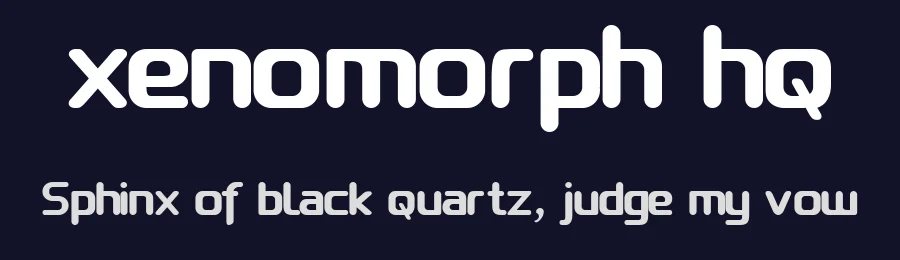 xenomorph hq — Display Font — thumbnail 2