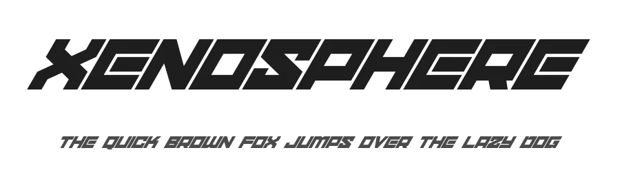 xenosphere by Darrell Flood — Display Font