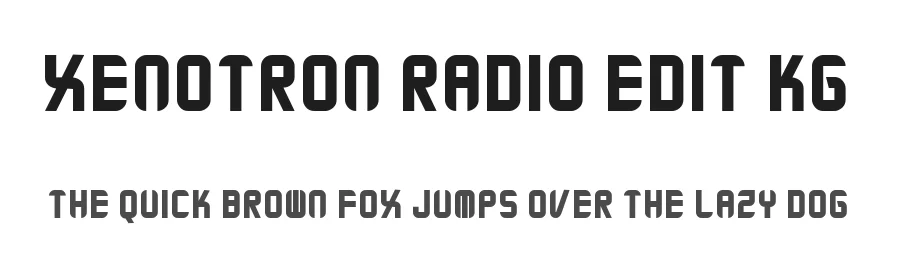 Xenotron Radio Edit KG — Display Font