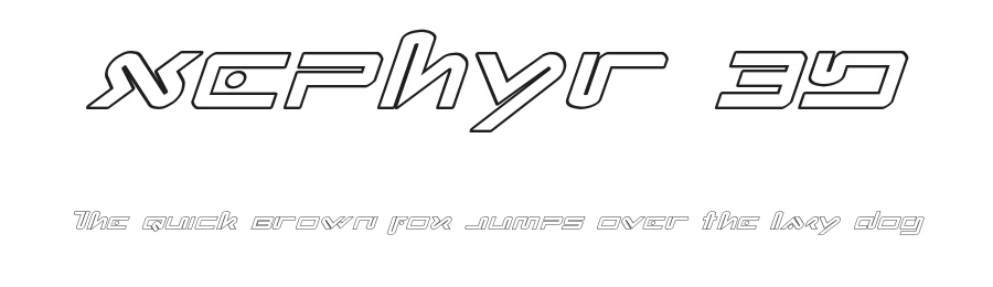 Xephyr 3D by Daniel Zadorozny — Display Font