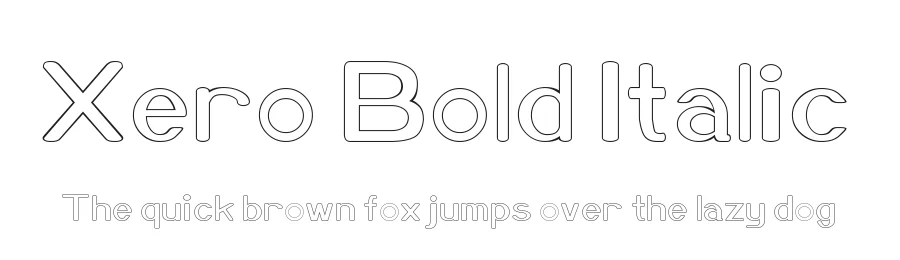 Xero Bold Italic by Rob Barba — Display Font