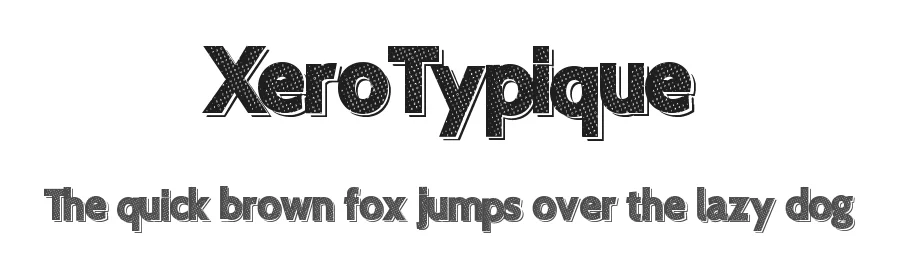 XeroTypique by Xerographer Fonts Max Infeld — Display Font
