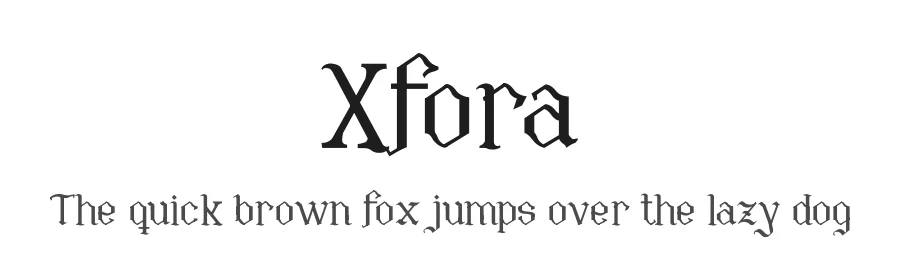 Xfora by ©  Juan Casco, 2011 — Display Font