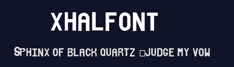 xhalfont — Display Font — thumbnail 2