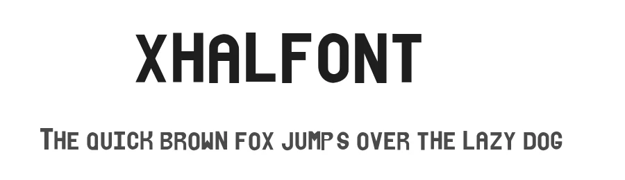 xhalfont — Display Font