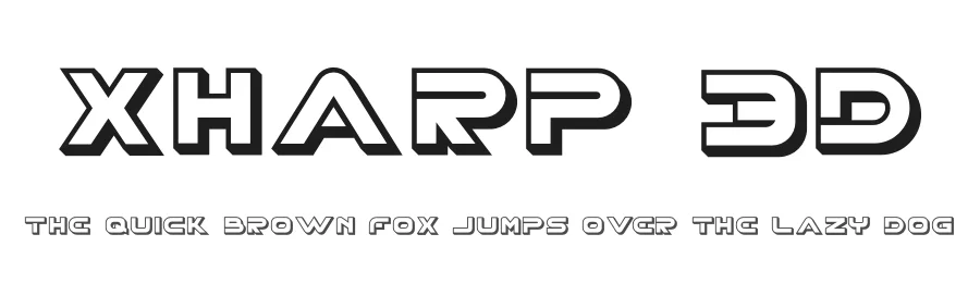 XHARP 3D by Ega nugraha — Display Font