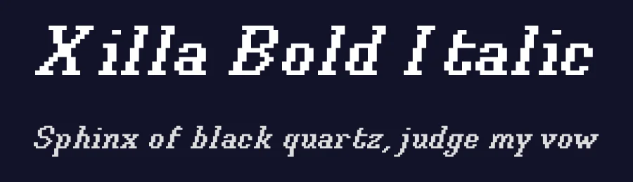 Xilla Bold Italic by Will Albin-Clark — Sans Font — thumbnail 2