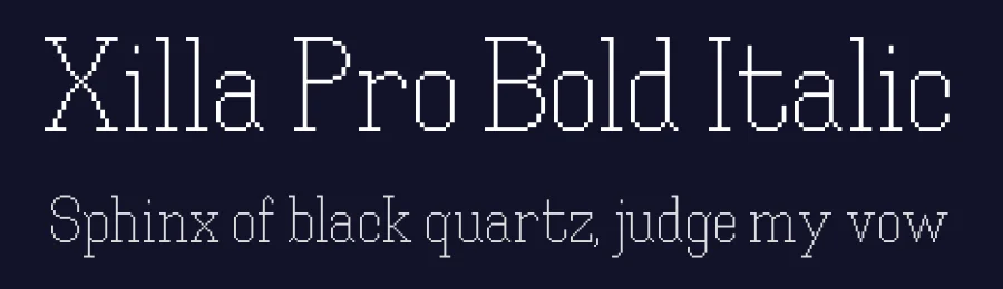 Xilla Pro Bold Italic by Will Albin-Clark — Sans Font — thumbnail 2