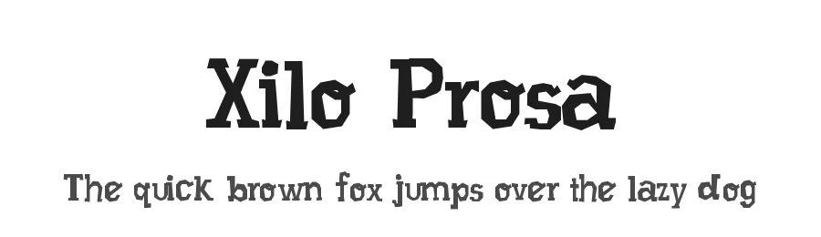 Xilo Prosa — Display Font
