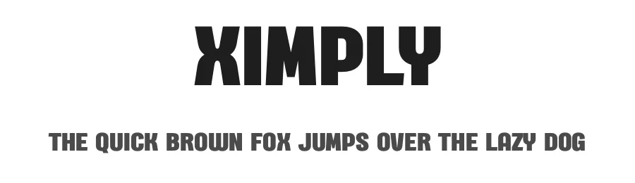 Ximply by A Sidiq — Display Font