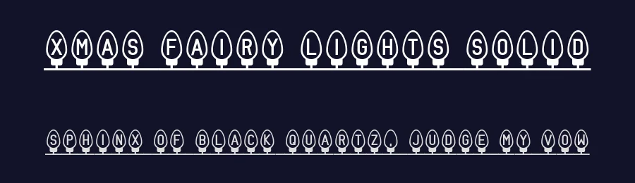Xmas Fairy Lights Solid — Display Font — thumbnail 2