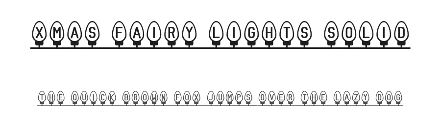 Xmas Fairy Lights Solid — Display Font