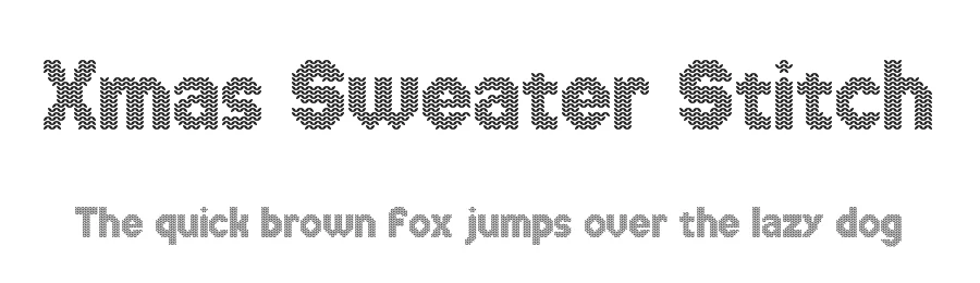 Xmas Sweater Stitch by GameDevDan — Display Font